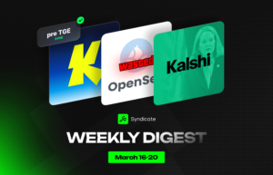 Syndicate Weekly Digest: OpenSea переніс TGE, а Kalshi під слідством